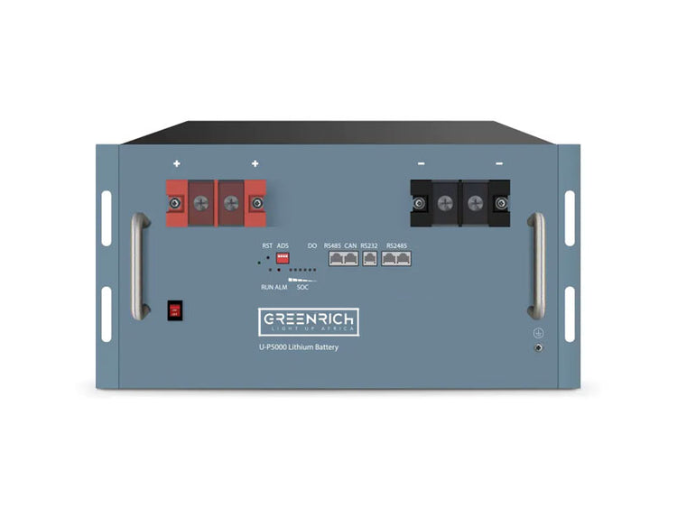 5.1kwh Greenrich Rack Mount 48v Lithium Battery - World Of Sun & Windpower