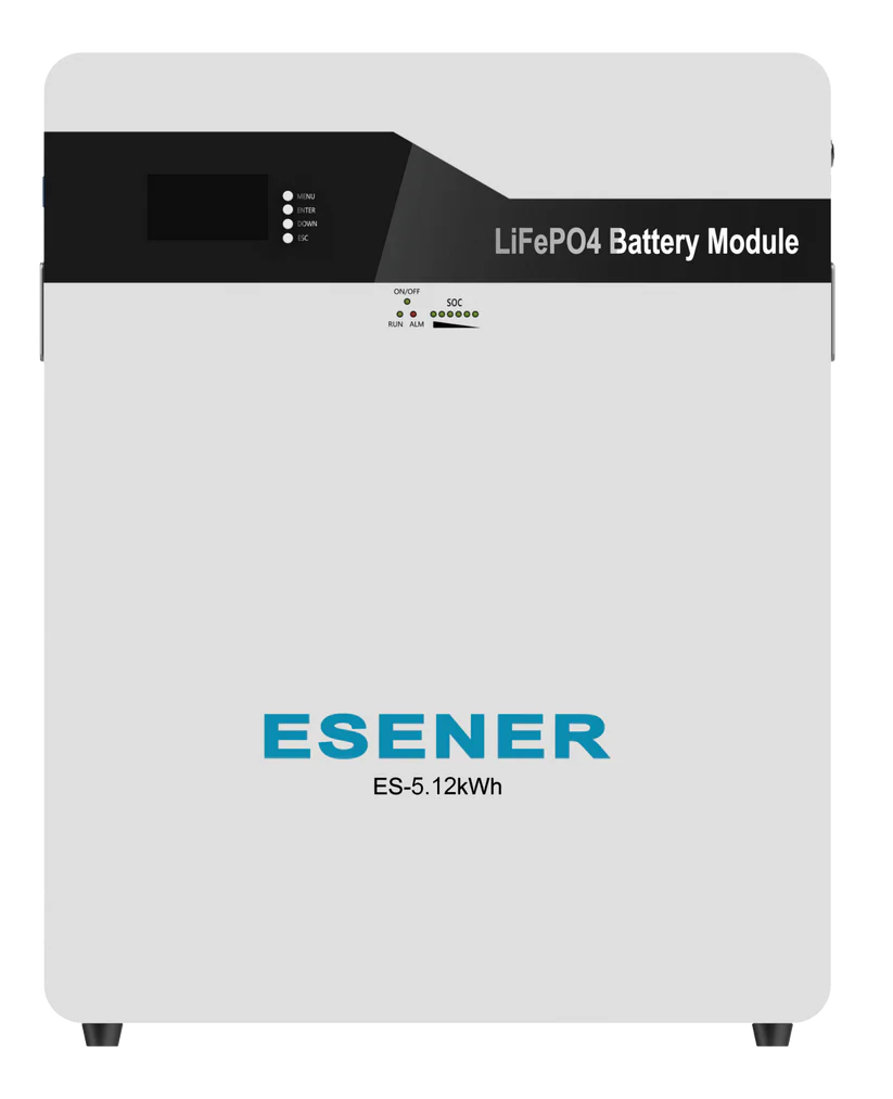 Esener 5.12kwh 51.2v 100Ah LiFePO4 Battery - World Of Sun & Windpower