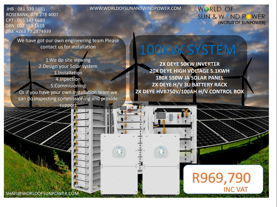 100kw Deye System