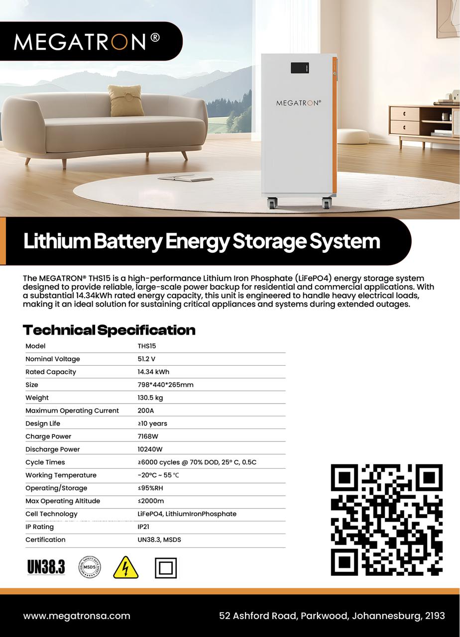 Megatron 14.3kWh Lithium Battery