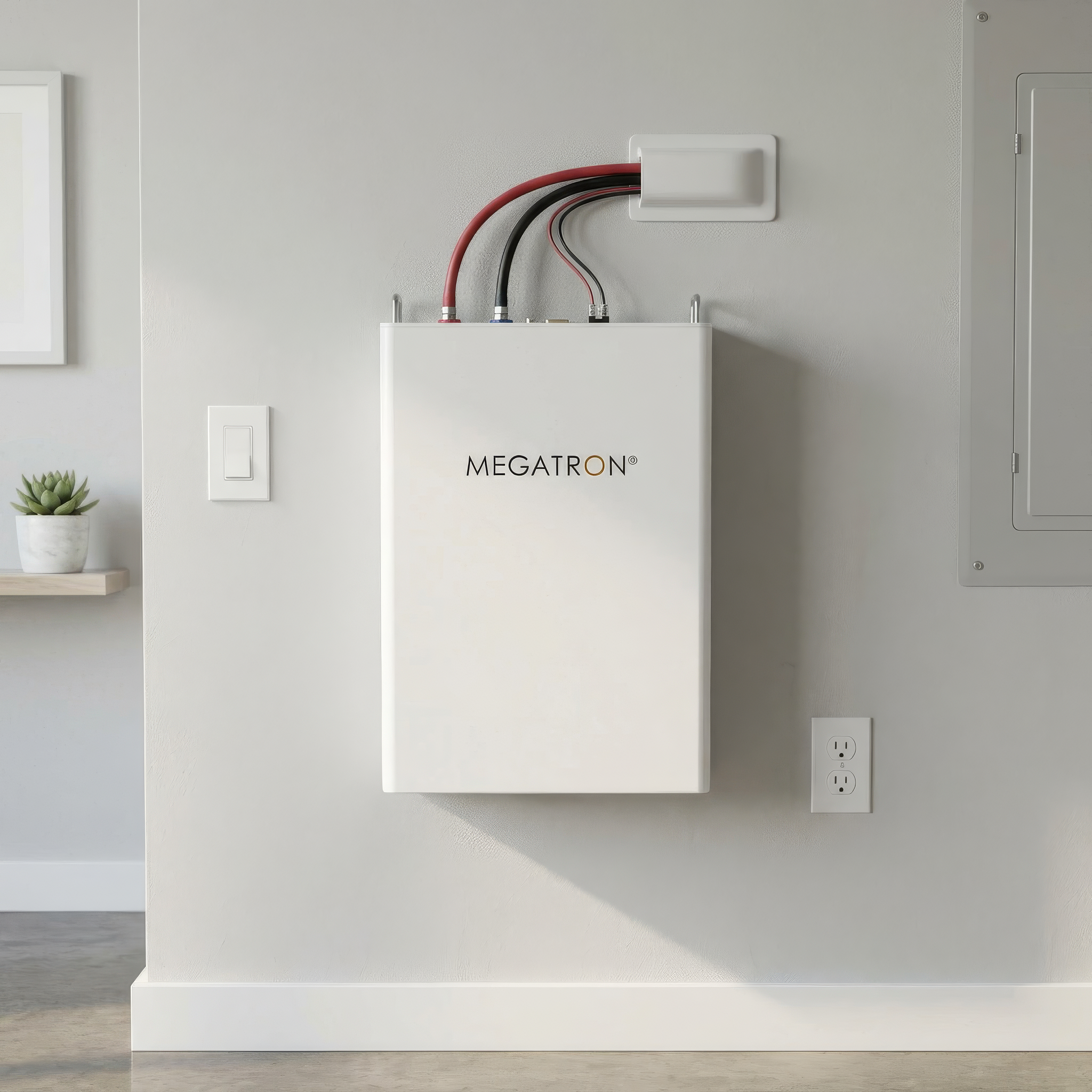 Megatron 5.12kWh Lithium Battery Wall-Mount 51.2V 100Ah - World Of Sun & Windpower