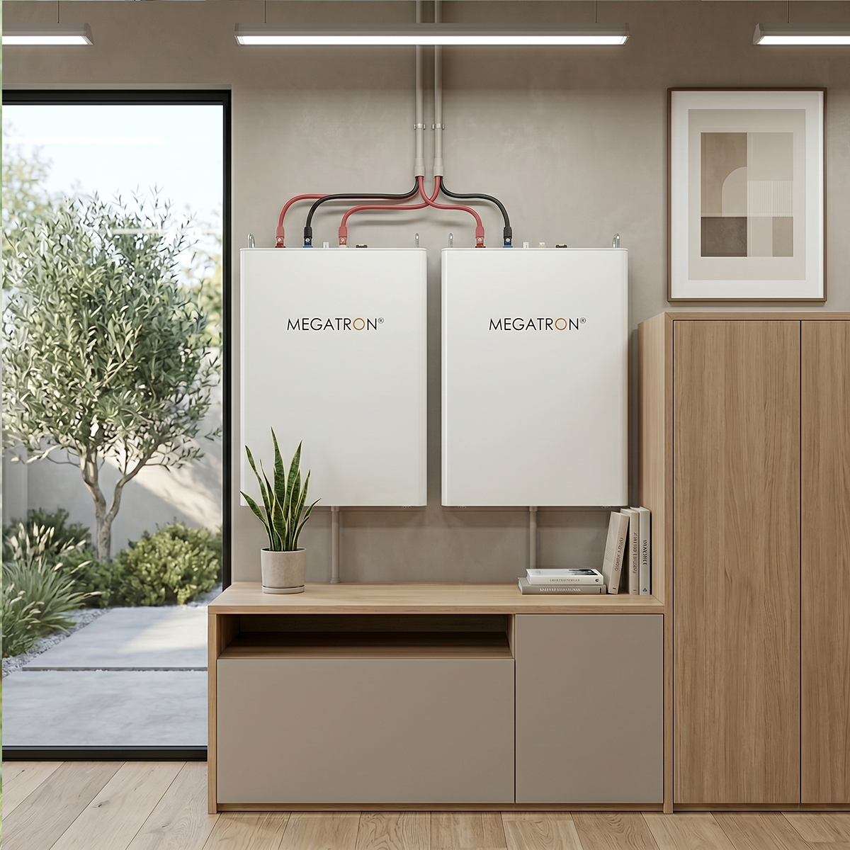 Megatron 5.12kWh Lithium Battery Wall-Mount 51.2V 100Ah - World Of Sun & Windpower