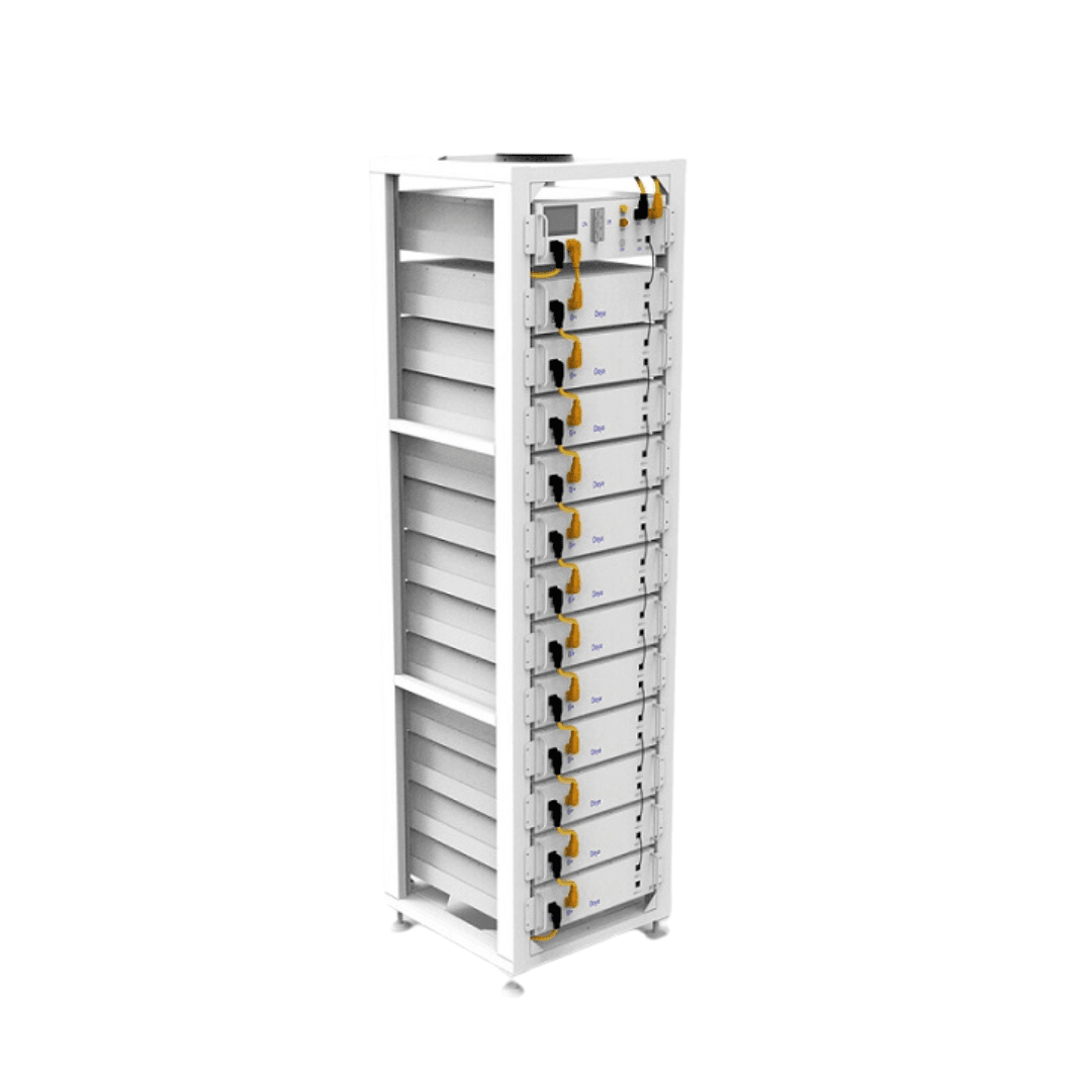 Deye 61.44kwh HV Lithium Battery Set (Includes 12x 5.12kWh battery, 3U Rack and HV control box) - World Of Sun & Windpower